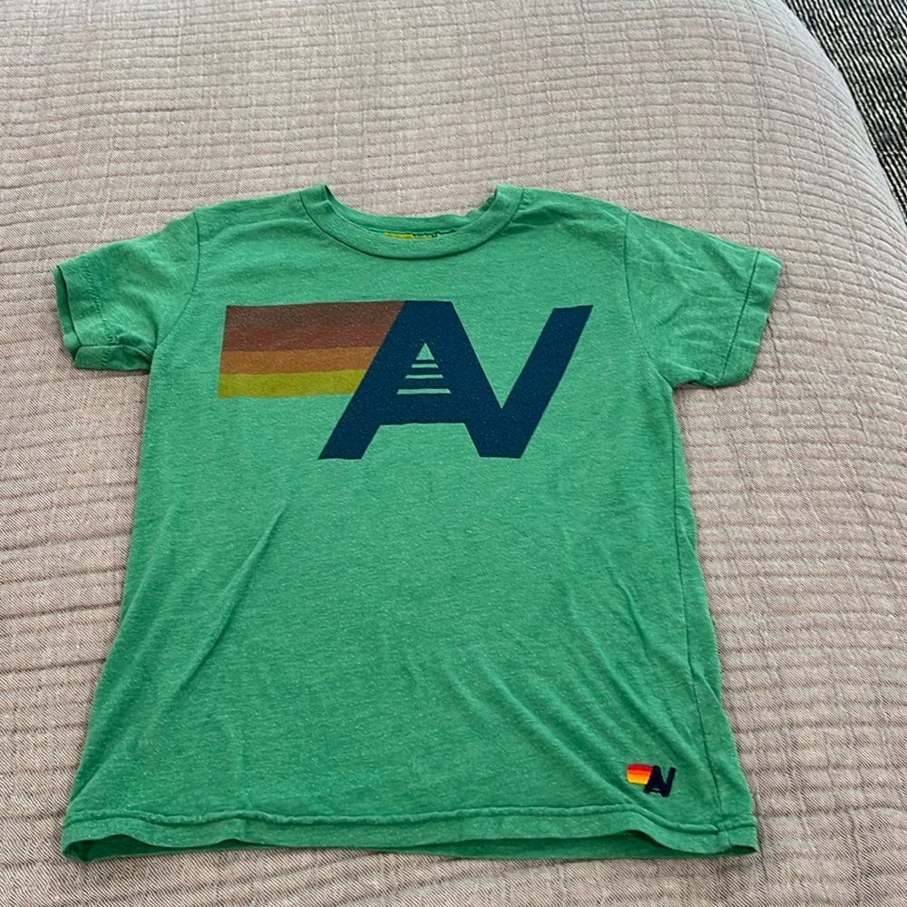 KID’S Aviator Nation Kelly Green Logo Tee size 8